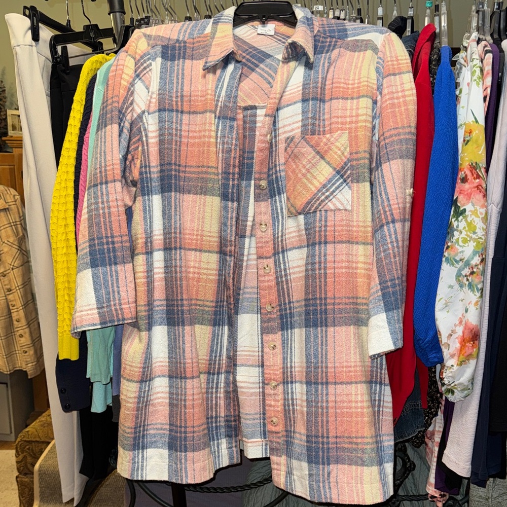 Plaid Button-Up Shacket